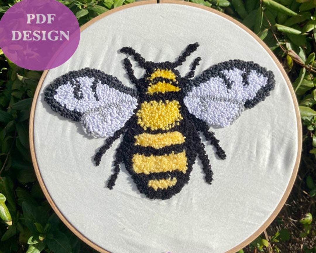 Bee Around Punch Needle PDF Easy Bee Punch Needle Punch Needle PDF