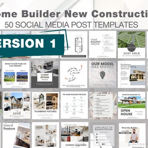 Social Media Post-Vorlagen für den Wohnungsbau, Hausbauer Marketing, Realtor Marketing, Spec Home, SOFORTIGER DOWNLOAD, In Canva bearbeiten