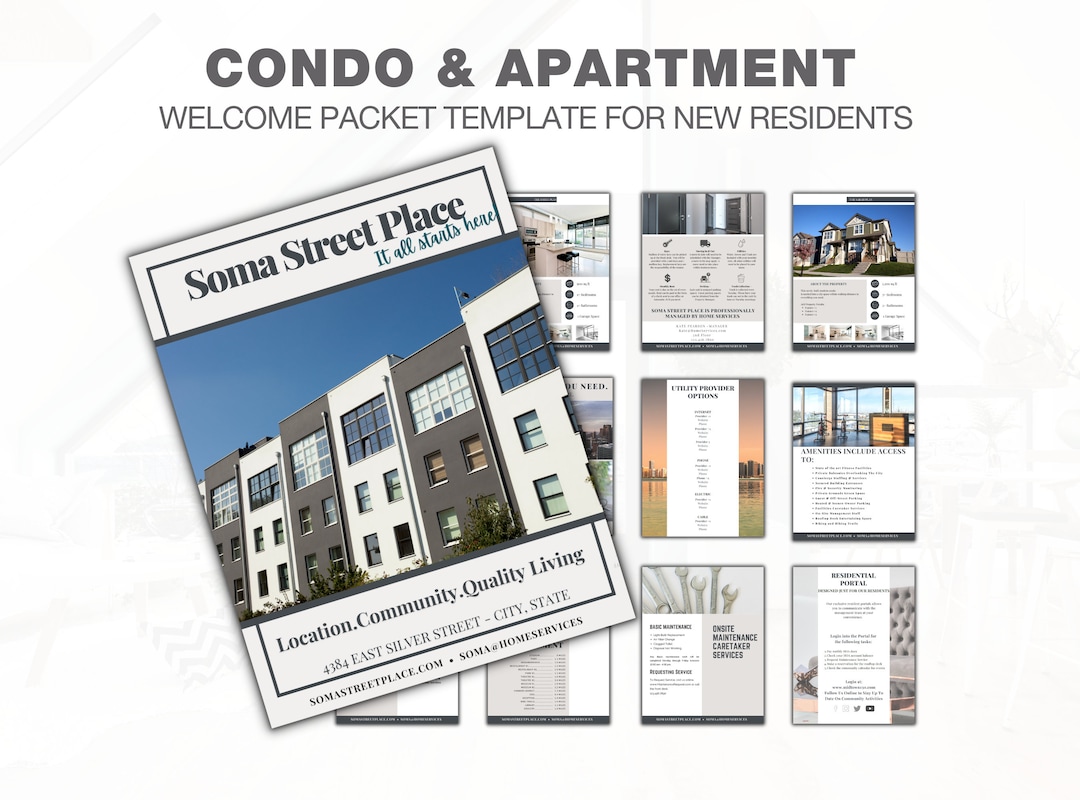 Condo Apartment Tenant Packet, Property Management New Tenant