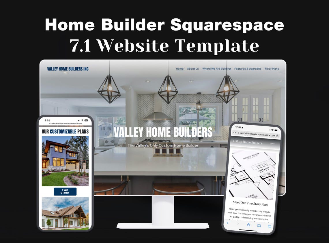 Modern Home Builder Website Template, Custom Builder Squarespace Site ...