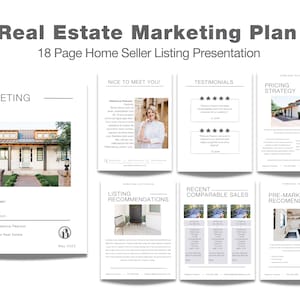 Real Estate Marketing Plan & Listing Presentation Expanded V1 ︱ Editable Seller Marketing Template ︱ CUSTOMIZE AND DOWNLOAD with Canva