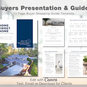 Buyer Presentation & Marketing Packet Template V2 I Editable Buyer Template for Realtors I  CUSTOMIZE AND DOWNLOAD with Canva