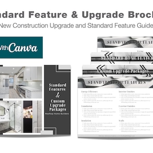 Home Builder Feature Sheet Template: Realtor Marketing (EDIT IN CANVA)