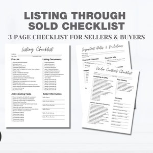 Real Estate Agent Checklist: Listing & Transaction Coordinator (Edit in Canva)