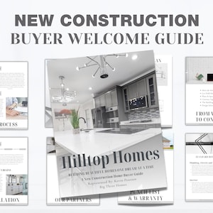 New Construction Home Builder Guide: Custom Welcome Packet (EDIT IN CANVA)