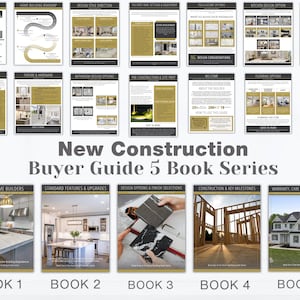 New Construction Buyer Guide Bundle, Custom Home Builder Welcome Packet, New Build Process, Design Selections, Timeline & Warranty Guide