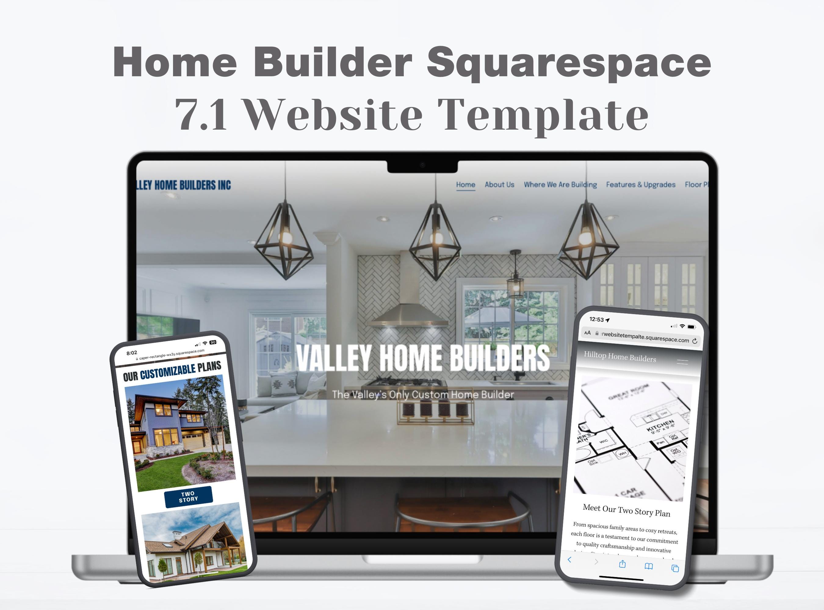 Modern Home Builder Website Template, Custom Builder Squarespace Site ...