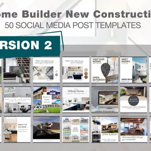 Nouveaux modèles de publication sociale de construction V2, Marketing de constructeur de maisons, Marketing d'agent immobilier, Spec Home, TÉLÉCHARGEMENT INSTANTANÉ, Modifier dans Canva