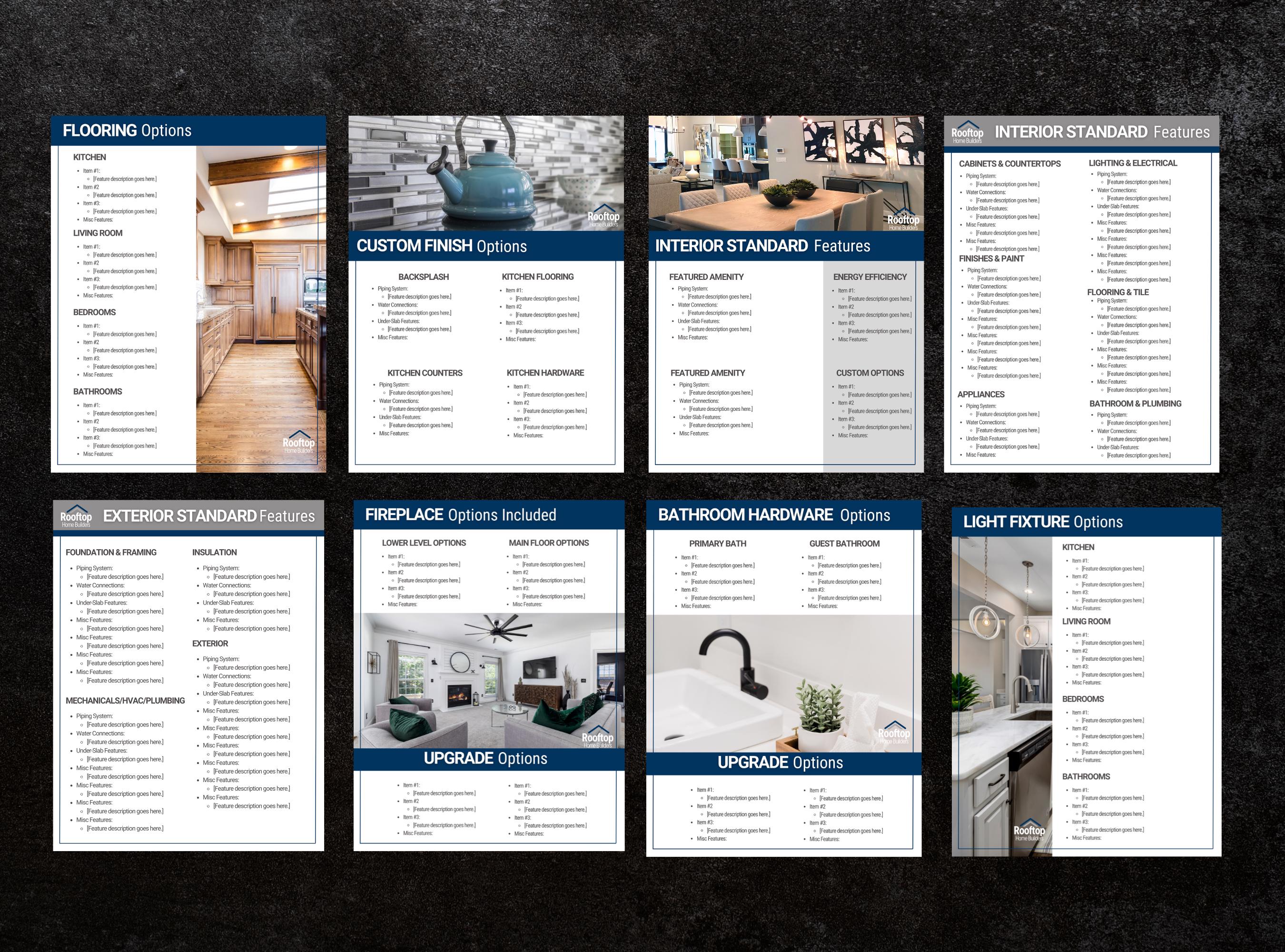 Home Builder Included Features Guide, Standard Feature List, Realtor ...