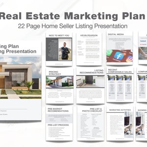 Real Estate Seller Guide: Marketing Plan & Listing Presentation (Canva Edit)