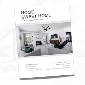 Real Estate Home Buyer Guide Template: Realtor Client Packet (Edit in Canva)