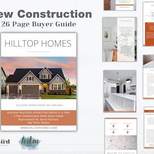 New Construction Home Builder Guide: Custom Welcome Packet (EDIT IN CANVA)