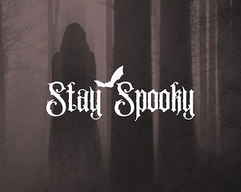 Stay Spooky Halloween Vinyl Decal, Goth Car Sticker