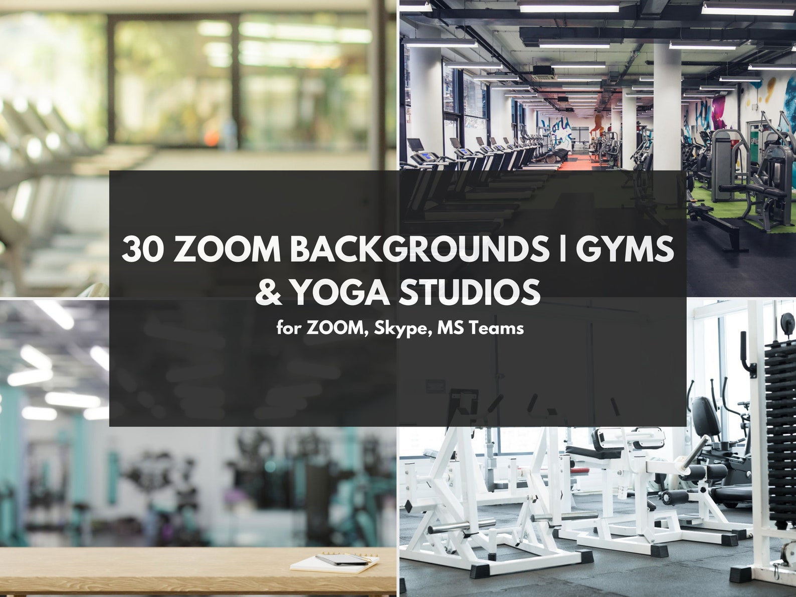 30 Zoom Backgrounds Gyms & Yoga Studios Virtual Etsy