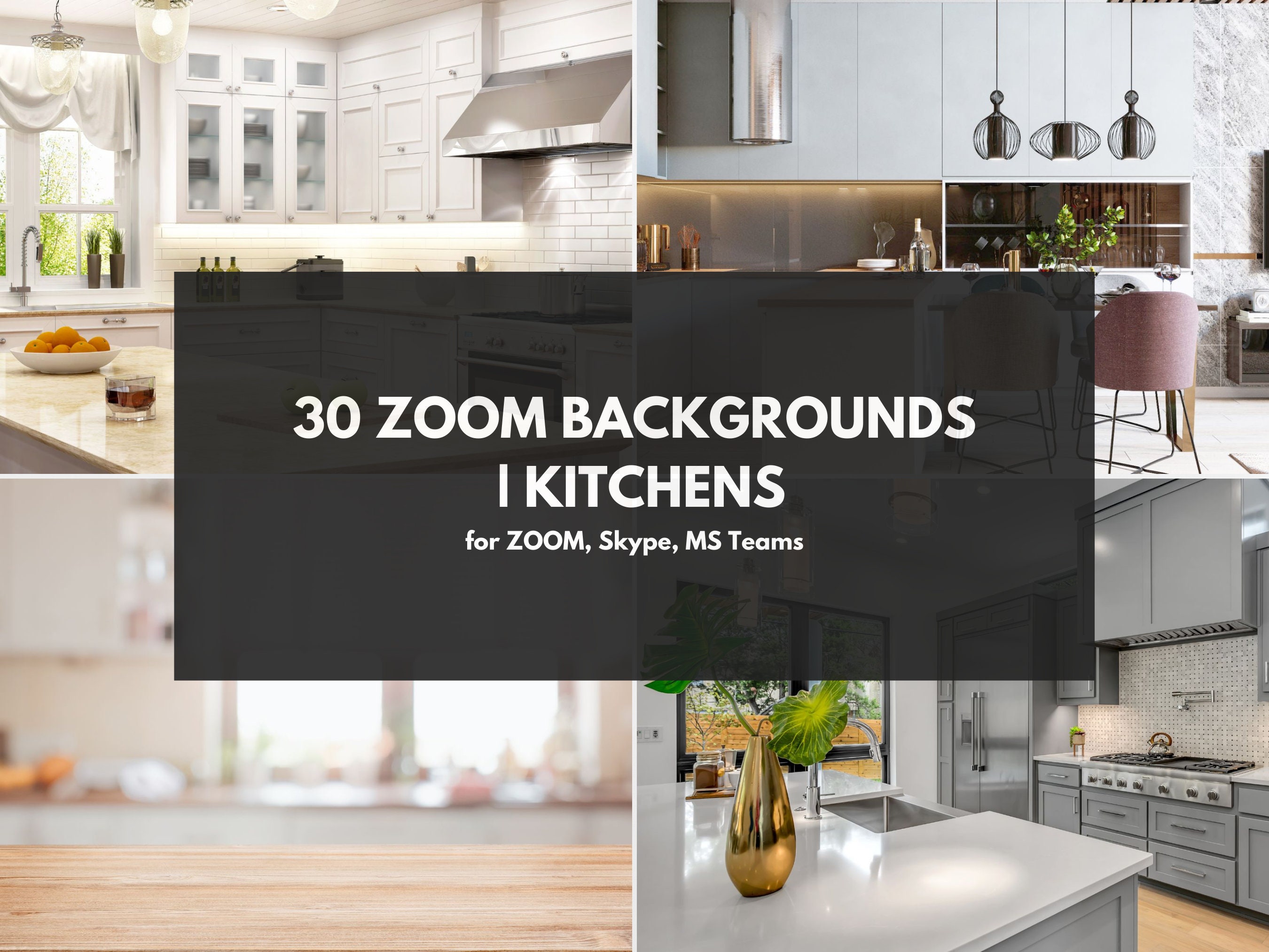 30 Zoom Backgrounds Kitchens Virtual Backgrounds Zoom Etsy UK