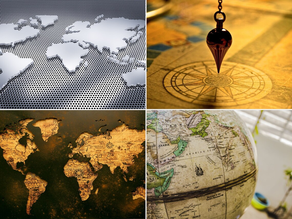 30 Zoom Backgrounds World Globes & Maps Virtual Etsy
