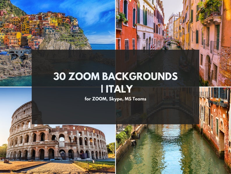 30 Zoom Backgrounds Italy Virtual Backgrounds Zoom MS Etsy