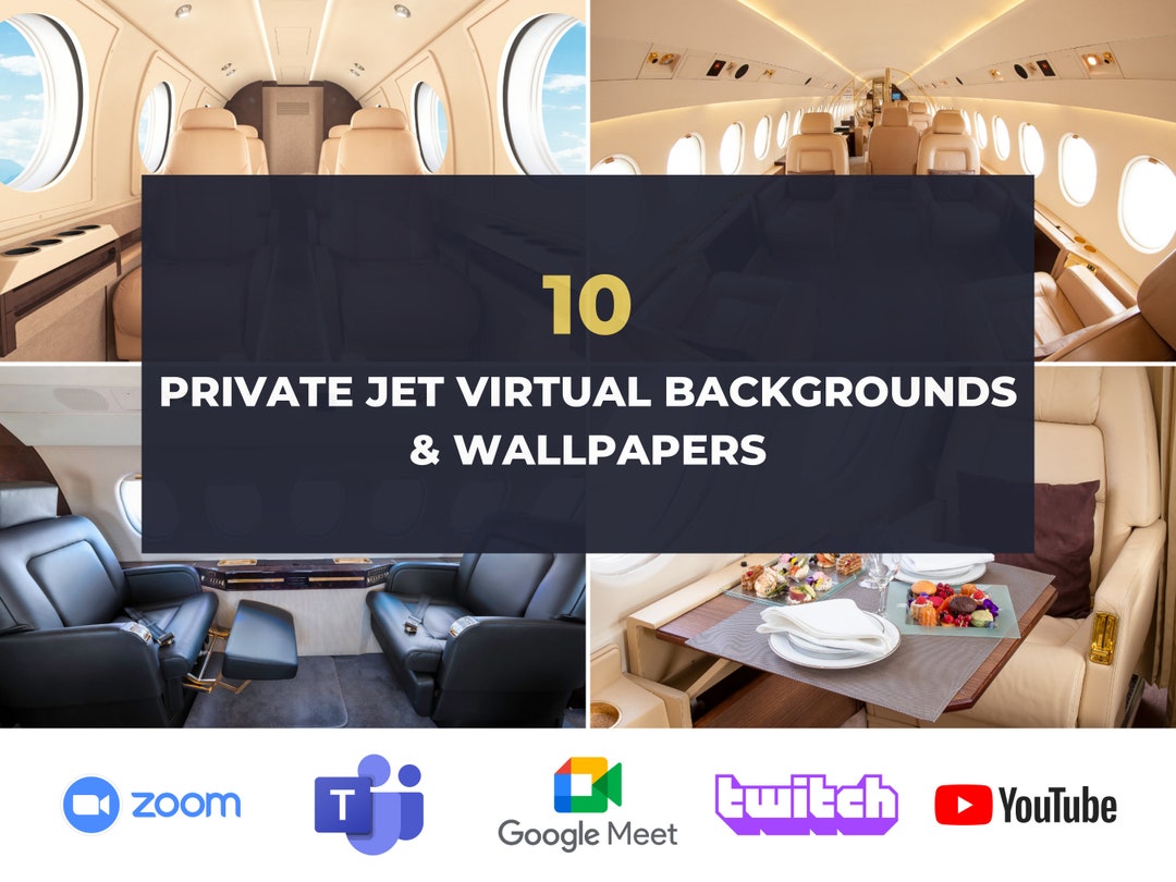 10 Zoom Backgrounds Private Jet Virtual Backgrounds Zoom - Etsy Denmark