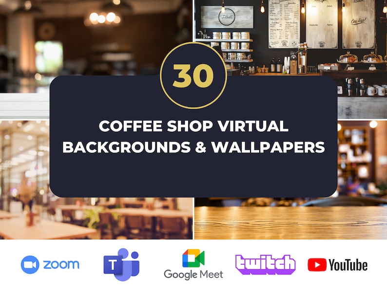 30 Zoom Backgrounds Coffee Shops Virtual Backgrounds Etsy Canada