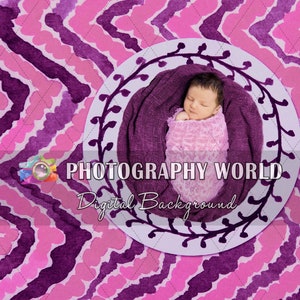 Pink Purple Patterns Digital Background Newborn - Newborn digital backdrop - Instant Download, backdrops for photographers, Photoshop
