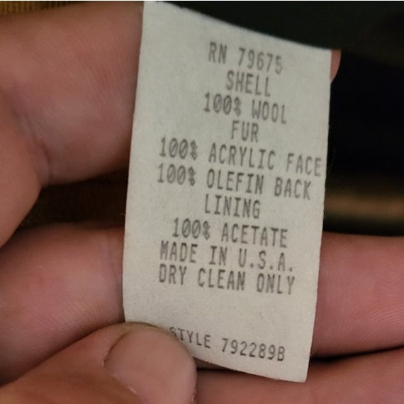 Vintage Albert Nipon Long Grey Wool and Black Fau… - image 10