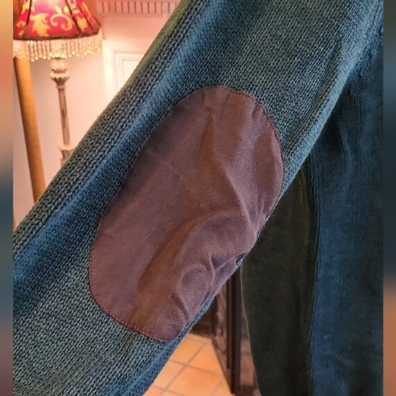 Chaps Green Knit Button Up Sweater - image 8