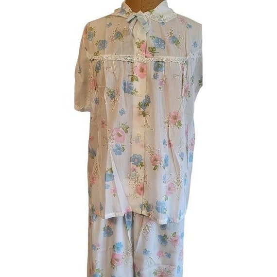 Vintage Sleepwear by Dach Floral Pajama Set - image 9