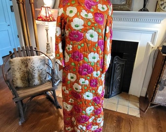 Dynasty quilted hostess lounging coat quilted silk