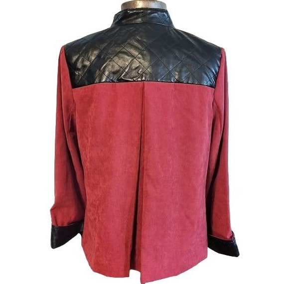 Bob Mackie Wearable Art Red and Black Tunic Jacket - image 4