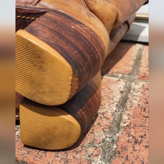 Vintage Black Label 1970s Tan Cuffed Frye Boots Size 6.5B - Etsy