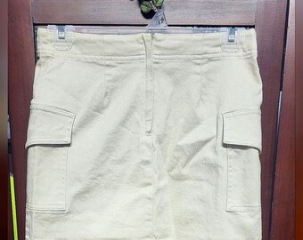 Women's Express Khaki Mini Skirt w/ Pockets Size 1/2