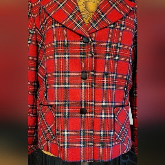 Womens Red Pendleton Blazer Size 14 - image 8