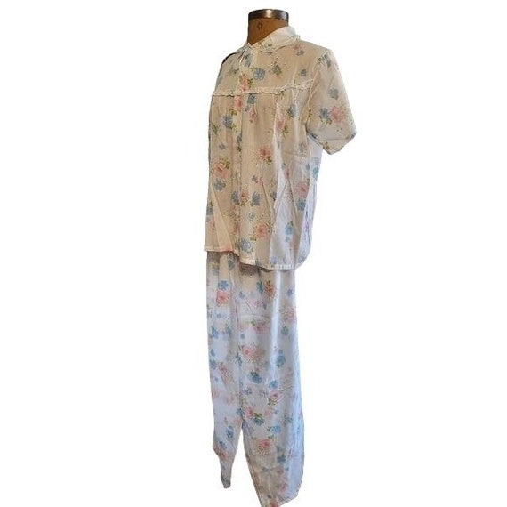 Vintage Sleepwear by Dach Floral Pajama Set - image 2