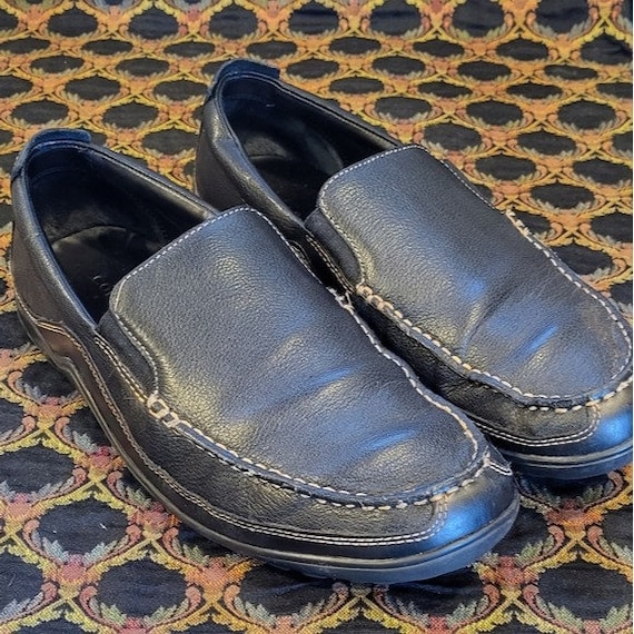 Cole Haan Black Leather Slip on Loafers - Etsy display picture 1