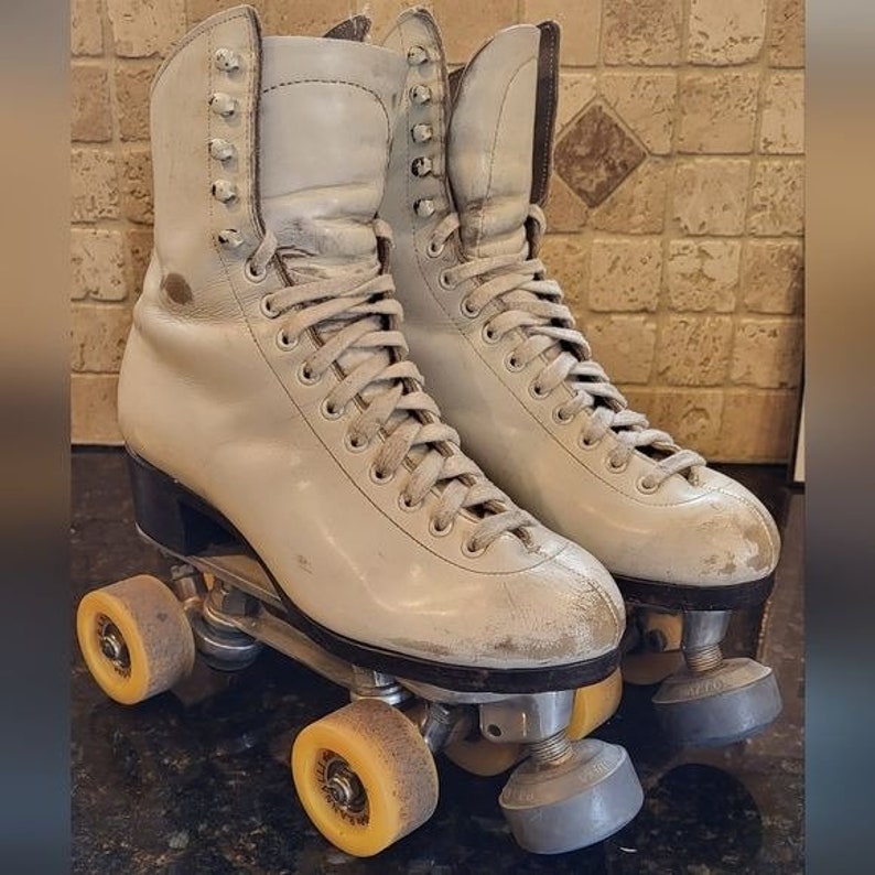 Antique Riedell Douglassnyder Custom Built Women's Skates Sz 6.5 Super