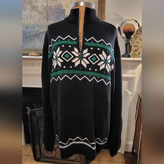 Chaps Winter Lodge Style Zip Up Sweater - image 7