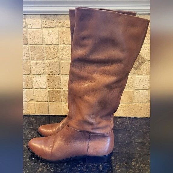 Women s Capezio Tan Leather Flat Boots Size 5.5 Etsy