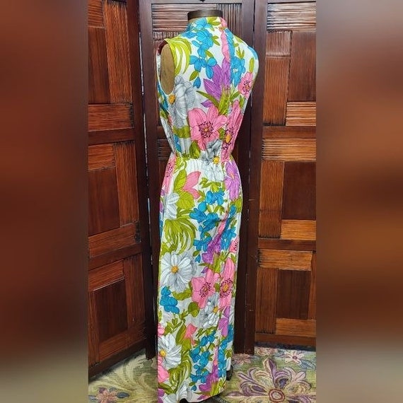 Beautiful Vintage Women's Vibrant Floral Maxi Gar… - image 2