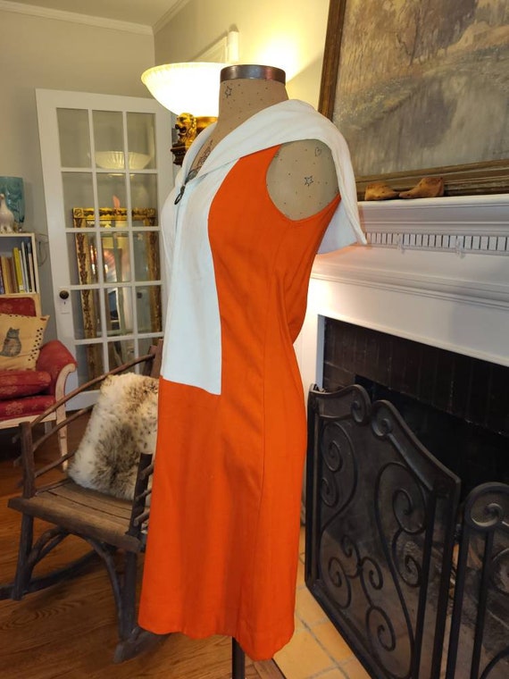 Vintage Junior Sophisticates orange / white sailo… - image 2