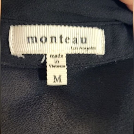 Monteau Black Button Up Mini Dress