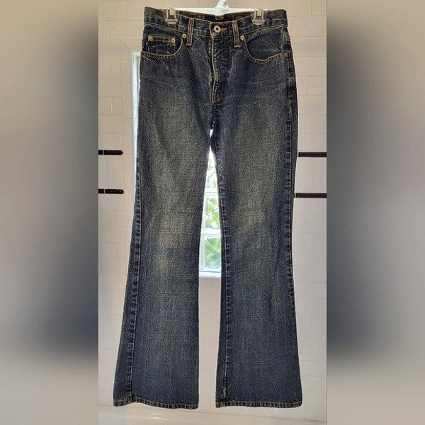 Women's Express Extreme Flare Blue Jeans Size 1/2 R
