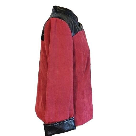 Bob Mackie Wearable Art Red and Black Tunic Jacket - image 5