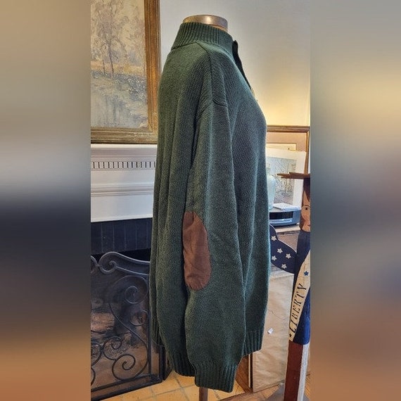 Chaps Green Knit Button Up Sweater - image 4