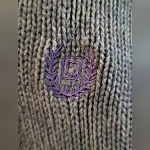 Chaps Green Knit Button Up Sweater - image 7