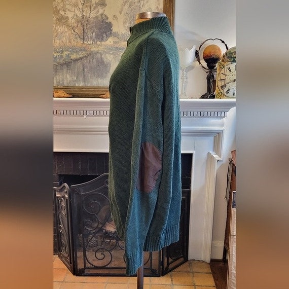 Chaps Green Knit Button Up Sweater - image 2