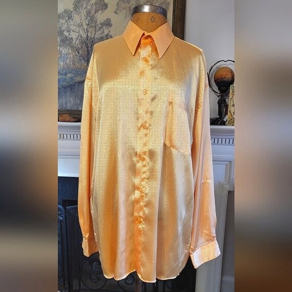 jordan craig dress shirt Jordan Craig Golden Yellow Polyester Dress Shirt Size Large