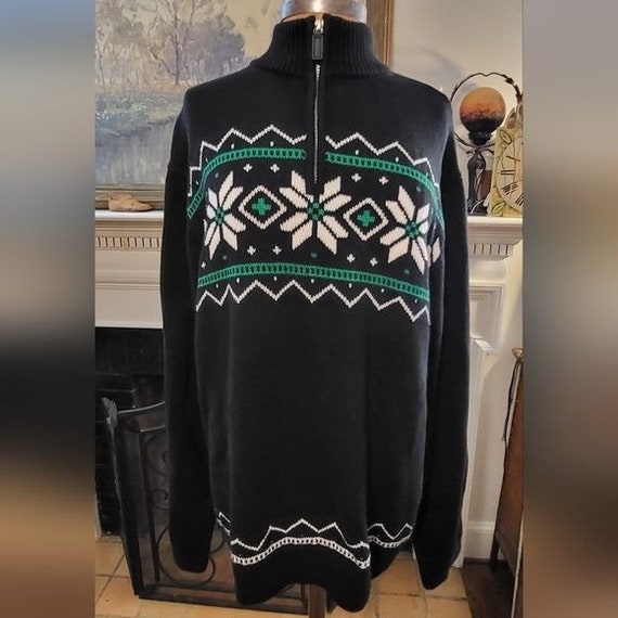 Chaps Winter Lodge Style Zip Up Sweater - image 6