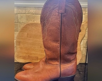 Made in USA Tony Lama Boots #5055 Mens 8 Riding Leather  display picture 2