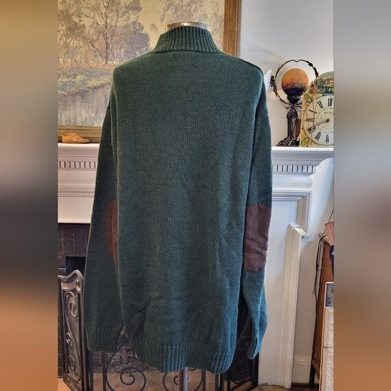 Chaps Green Knit Button Up Sweater - image 3