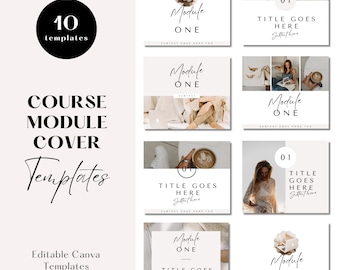 Module Cover Templates, Course Creator Templates, Online Course Module Templates, Coaching Templates, Canva Templates for Online Course